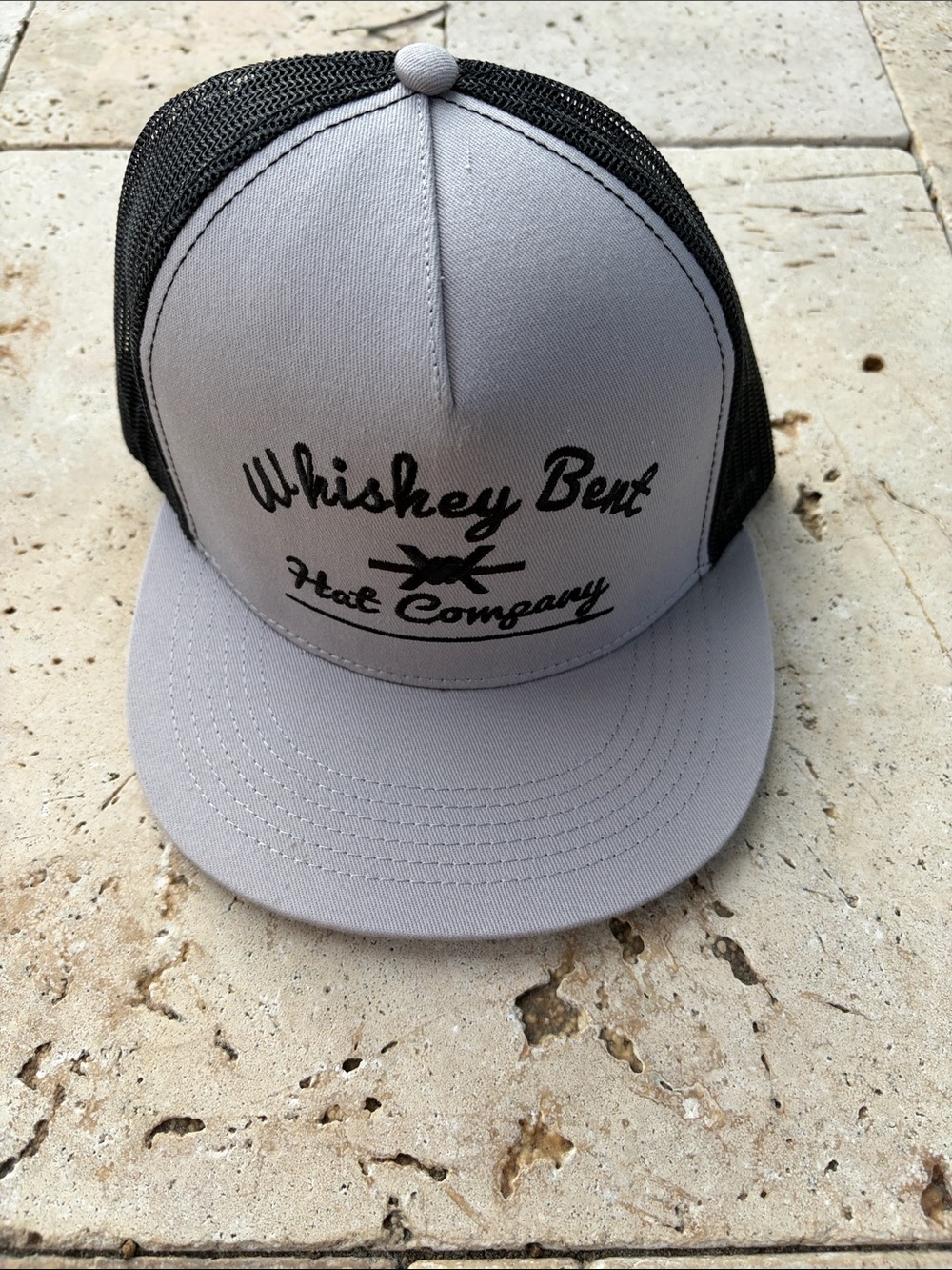 Whiskey Bent Hat Company Gray & Black Trucker Hat NEW